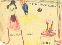 Revolutionsbild: Khomeini/Allah-o-Akbar