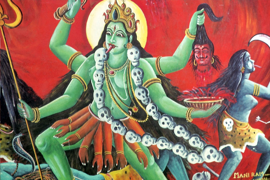 Kali-Gemälde am Gangesufer Kali-Gemälde am Gangesufer