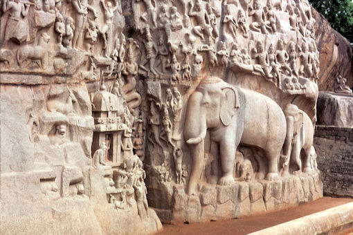 Felsenrelief über die "Geburt" des Ganges Das riesige Felsenrelief über die "Geburt" des Ganges